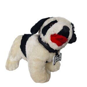 Big Dogs Black White Saint Bernard Plush Puppy 10 Inch